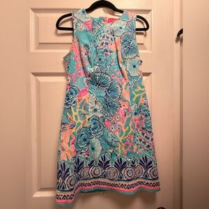 Lilly Pulitzer Blue and Pink Floral Mini Dress
